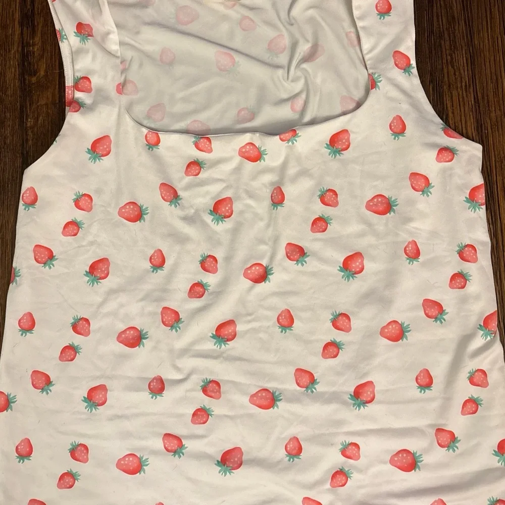 Square-Neck Strawberry Tank - Picture 3 of 3